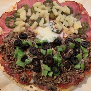 Guido's Pizza Take-U-Bake - Half Combo/Half Royal Hawaiian with Jalapeños - Pizza Near Me - Manteca, California