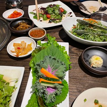 BORI - Spring Branch - Just look at all the ban chan and yummies on the table? - Korean Near Me - Houston, Texas