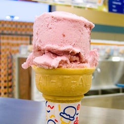 Rite Aid - Strawberry ice cream on cone, Courtesy of PK Photography/Jumping Koi Studio
