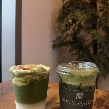 Mori’s - banana cream matcha and double matcha - Coffee & Tea Near Me - Irvine, California Mori’s - banana cream matcha and double matcha - Coffee & Tea Near Me - Irvine, California