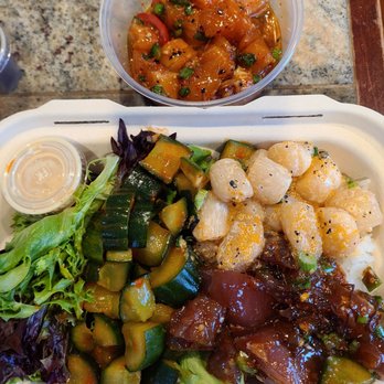 Ono Authentic Hawaiian Poke - Spicy salmon, spicy ahi, kimchi cucumber, creamy scallops - Poke Near Me - Edmonds, Washington Ono Authentic Hawaiian Poke - Spicy salmon, spicy ahi, kimchi cucumber, creamy scallops - Poke Near Me - Edmonds, Washington