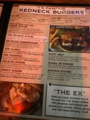 Menu photo 3 T's Redneck Steakhouse Lebanon, MO