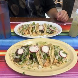 Carne asada and pollo tacos Carne asada and pollo tacos