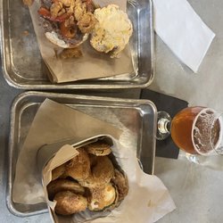 OCC Brewing - Bison slider and fried pickles
