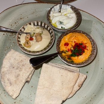 Vasili's - Dip Trip (hummus, htipiti, tzatziki) - Mediterranean Near Me - Naperville, Illinois