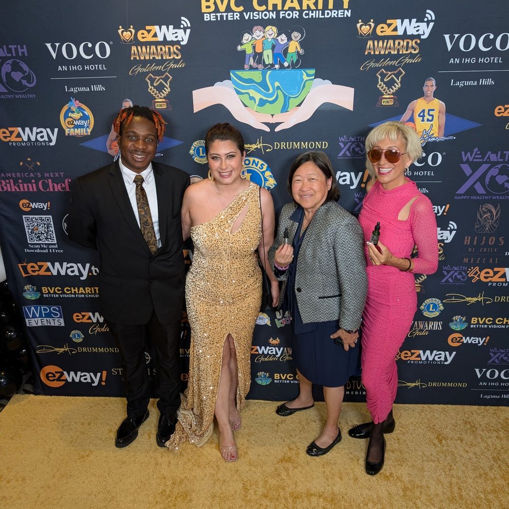 Wildroot - Posing on the Golden Carpet at BVC Better Vision for Children and Ezyway Oscars Fundraiser March 2, 2025 - Hair Salons Near Me - Tustin, California Wildroot - Posing on the Golden Carpet at BVC Better Vision for Children and Ezyway Oscars Fundraiser March 2, 2025 - Hair Salons Near Me - Tustin, California