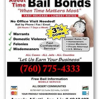About Time Bail Bonds - 3% Down - Signature Bonds - Bail Bondsmen Near Me About Time Bail Bonds - 3% Down - Signature Bonds - Bail Bondsmen Near Me