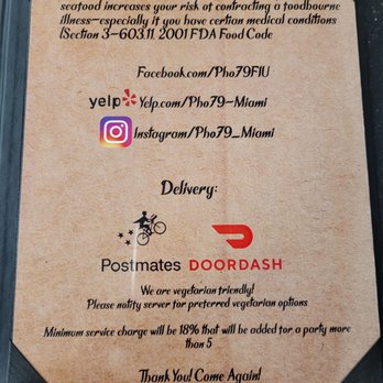 Pho 79 - Menu - Vietnamese Near Me - Miami, Florida Pho 79 - Menu - Vietnamese Near Me - Miami, Florida