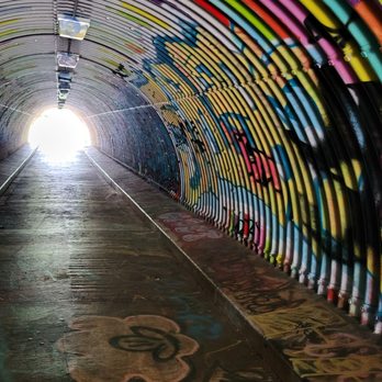 Rainbow Tunnel - The inside of the tunnel - Public Art Near Me Rainbow Tunnel - The inside of the tunnel - Public Art Near Me