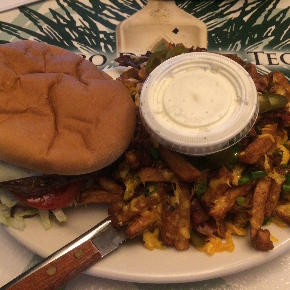Brook Restaurant & Bar - Cheeseburger + loaded fries - American Near Me - Tulsa, Oklahoma Brook Restaurant & Bar - Cheeseburger + loaded fries - American Near Me - Tulsa, Oklahoma