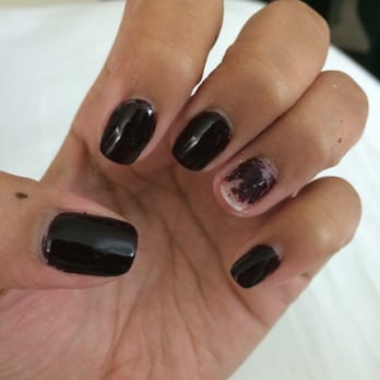Young Nails Style & Spa - The ring finger was just so messed up, the other nails are just so messy they painted over my cuticles. Less than a week. - Nail Salons Near Me - Weston, Florida