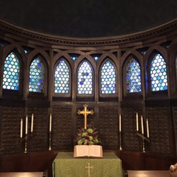 Church In the Gardens - Interesting half round alter area at the front of the church.