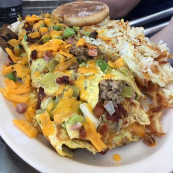 Buff's - Their kitchen sink it be really big.  This omelette is massive. - American Near Me - Canyon, Texas