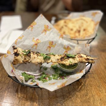 Botiwalla by Chai Pani - Malai Chicken Skewer and Naan - Indian Near Me - Atlanta, Georgia Botiwalla by Chai Pani - Malai Chicken Skewer and Naan - Indian Near Me - Atlanta, Georgia