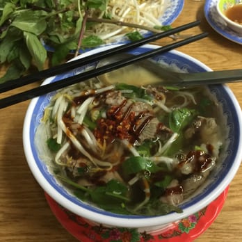 Pho Tay Do - Eye Round and Skirt Steak Pho! I added Basil, Bean Sprouts, House Made Hot Pepper Sauce and Hoisin Sauce. All perfect together! - Vietnamese Near Me - Richmond, Virginia Pho Tay Do - Eye Round and Skirt Steak Pho! I added Basil, Bean Sprouts, House Made Hot Pepper Sauce and Hoisin Sauce. All perfect together! - Vietnamese Near Me - Richmond, Virginia