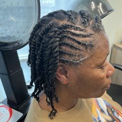 Twist style on natural hair