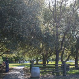a woman walking down a path