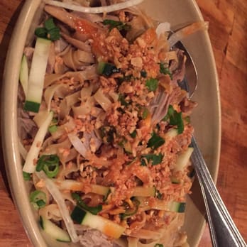 Burma Superstar - Garlic noodles with duck- yumm!! - Burmese Near Me - Alameda, California