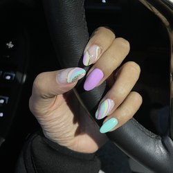 Gel mani with design