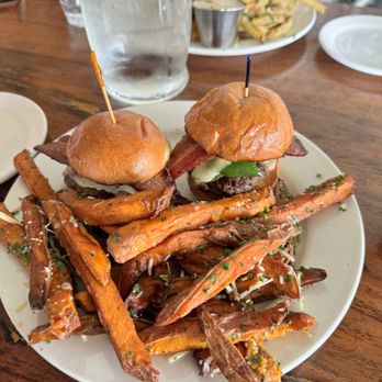 Burger Up - Franklin - Woodstock and the Jalapeno slider...and look at those fries! - Burgers Near Me - Franklin, Tennessee