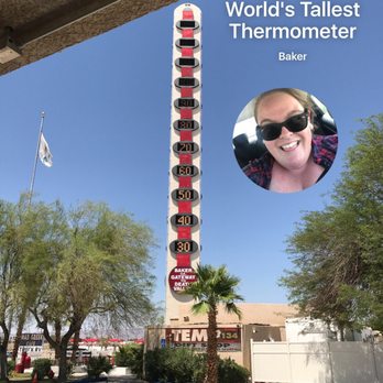 World's Tallest Thermometer - This was super cute! I actually got to have my face next to the World's Tallest Thermometer! - Landmarks & Historical Buildings Near Me - Baker, California World's Tallest Thermometer - This was super cute! I actually got to have my face next to the World's Tallest Thermometer! - Landmarks & Historical Buildings Near Me - Baker, California