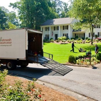 Etowah Group - a moving truck in front of a house - Landscaping Near Me - Marietta, Georgia