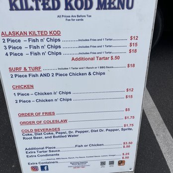 The Kilted Kod - Menu - Seafood Near Me The Kilted Kod - Menu - Seafood Near Me