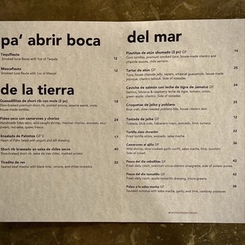 Origen - Main menu. Just ask for their recommendations like we did and be prepared to be wowed by flavor. - New Mexican Cuisine Near Me - San Diego, California Origen - Main menu. Just ask for their recommendations like we did and be prepared to be wowed by flavor. - New Mexican Cuisine Near Me - San Diego, California