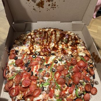 BJ's Restaurant & Brewhouse - Half & Half Deep Dish - Large - Pizza Near Me - Laguna Hills, California