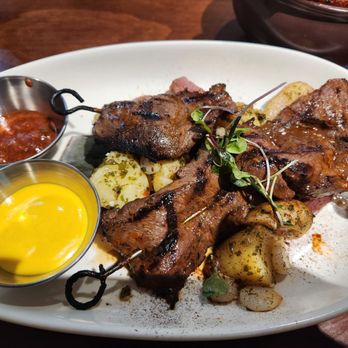 Manka Peruvian Cuisine - Veal heart skewers - Peruvian Near Me - Carlsbad, California Manka Peruvian Cuisine - Veal heart skewers - Peruvian Near Me - Carlsbad, California