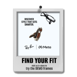Illusion Eyewear - Visit us in store to try the DEMOs for new Meta/Ray Ban prescription frames and sunglasses!