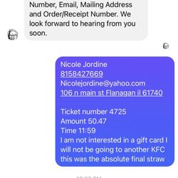 KFC - Response from customer service
