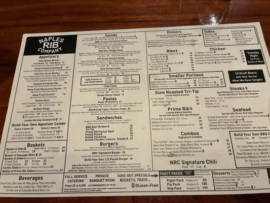 Menu photo 1 Naples Rib Company Long Beach, CA Menu photo 1 Naples Rib Company Long Beach, CA