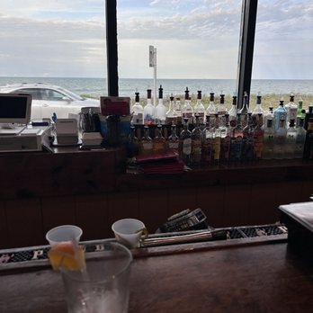 Beach Front Grille - Atlantic Ocean view from bar area - American Near Me - Flagler Beach, Florida