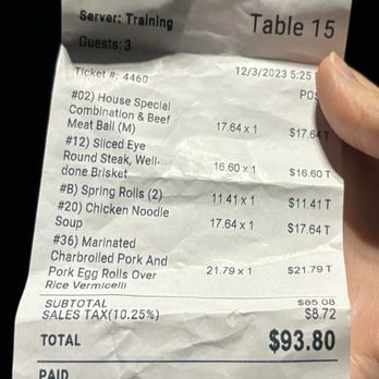 Pho Ao Sen - Receipt - Vietnamese Near Me - Livermore, California Pho Ao Sen - Receipt - Vietnamese Near Me - Livermore, California