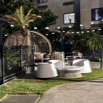 Courtyard by Marriott Oahu North Shore - *sorry for the blur* beautiful outdoor seating. - Hotels Near Me - Laie, Hawaii