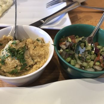 Chello Grill - Side of hummus and shirazi salad - Mediterranean Near Me - Albuquerque, New Mexico