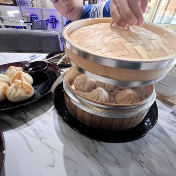 Dumpling Master - Pork Soup Dumplings (6) Pork Sheng Jian Bao (5) - Dim Sum Near Me - Chamblee, Georgia
