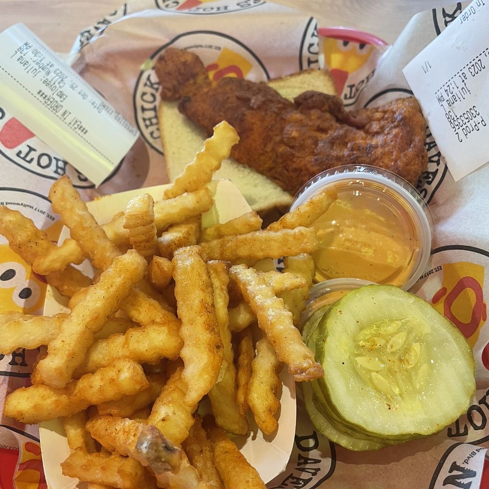 Dave's Hot Chicken - Number 5... not on menu. Single strip. - Chicken Shop Near Me - Santa Clara, California