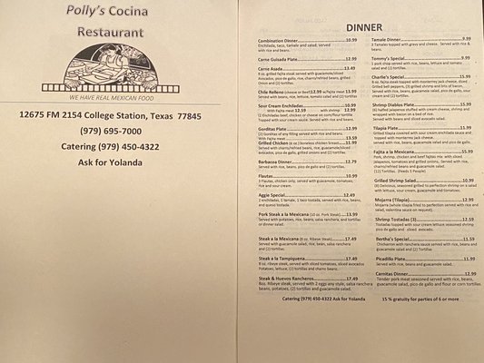 Menu photo 3 Polly's Cocina College Station, TX Menu photo 3 Polly's Cocina College Station, TX