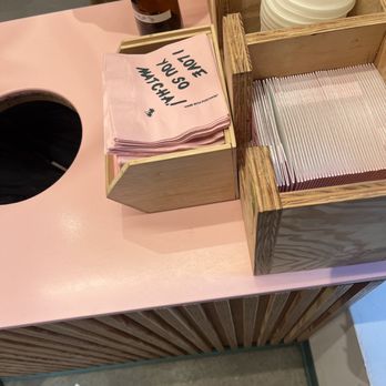 Cha Cha Matcha - Cute napkins, cup holders and the straws are even pink as well! - Juice Bars & Smoothies Near Me - New York, New York Cha Cha Matcha - Cute napkins, cup holders and the straws are even pink as well! - Juice Bars & Smoothies Near Me - New York, New York