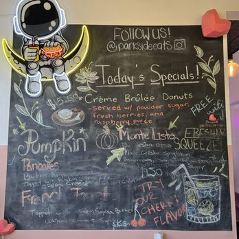 Parkside Eats - Wall Menu - Breakfast & Brunch Near Me - Metuchen, New Jersey