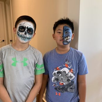 Masquerade Designs - Gina must have painted almost 30 faces with this attention to detail! - Face Painting Near Me