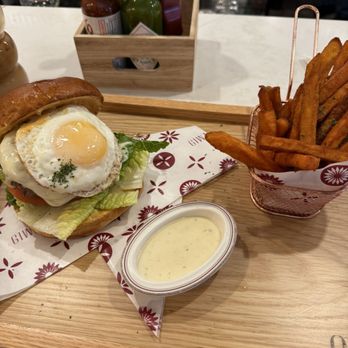 GIWA - Burger with Sweet Potato Fries - Breakfast & Brunch Near Me - Santa Clara, California