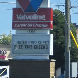 Valvoline Instant Oil Change - While waiting for the green traffic light, I noticed this FREE Informative and Yet Humorous Business Sign. :-)8/22/2025