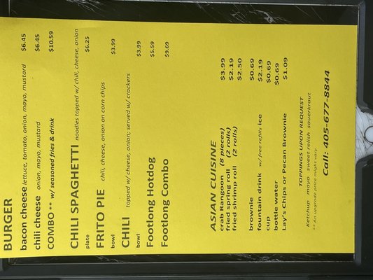 Menu photo 2 Coneys-N-More Oklahoma City, OK