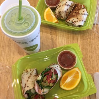 Beyond Juicery + Eatery - Spicy Griego with gluten free wrap. Carlo's Detox smoothie - Juice Bars & Smoothies Near Me - Southfield, Michigan Beyond Juicery + Eatery - Spicy Griego with gluten free wrap. Carlo's Detox smoothie - Juice Bars & Smoothies Near Me - Southfield, Michigan