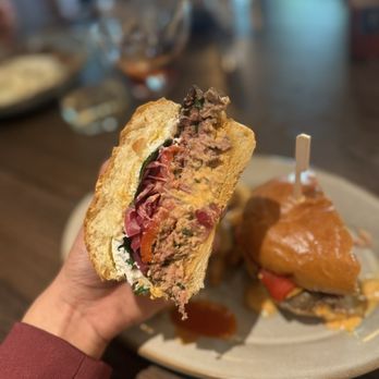 Ela - Lamb burger cross section - Mediterranean Near Me - Atlanta, Georgia Ela - Lamb burger cross section - Mediterranean Near Me - Atlanta, Georgia