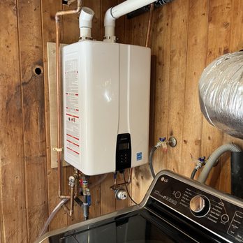 Plumbing Professionals - Tankless Water Heater Indoors - Plumbing Near Me