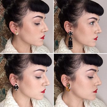 Fast Doll Fine Vintage - A sampling of some of the awesome vintage earrings at the shop - Women's Clothing Near Me - Atlanta, Georgia Fast Doll Fine Vintage - A sampling of some of the awesome vintage earrings at the shop - Women's Clothing Near Me - Atlanta, Georgia